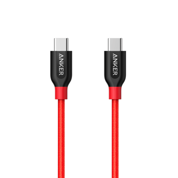 Cabo Anker PowerLine USB-C para USB-C 2.0 | 0,9 metros Vermelho