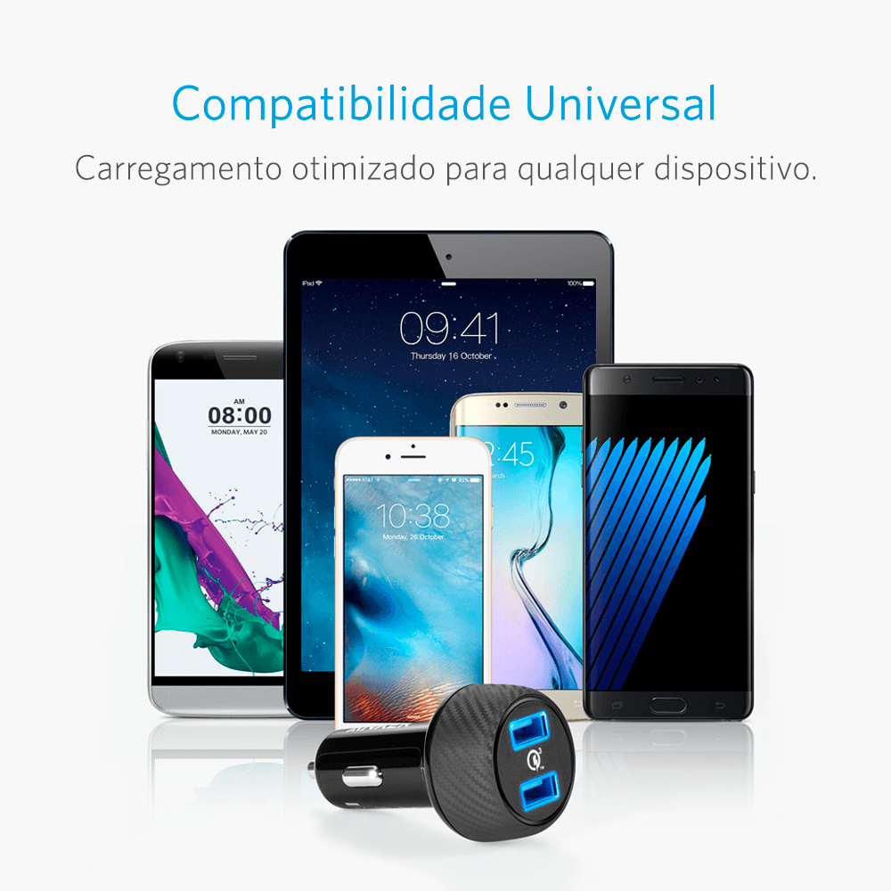 Carregador Veicular Anker PowerDrive Speed 2 Anker Brasil Oficial
